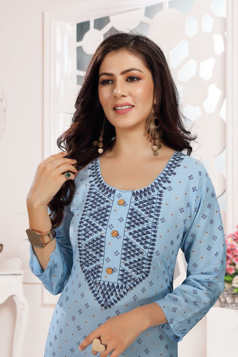 New Melody 1 Latest Designer Ethnic Wear Rayon Kurti Bottom And Dupatta Collection